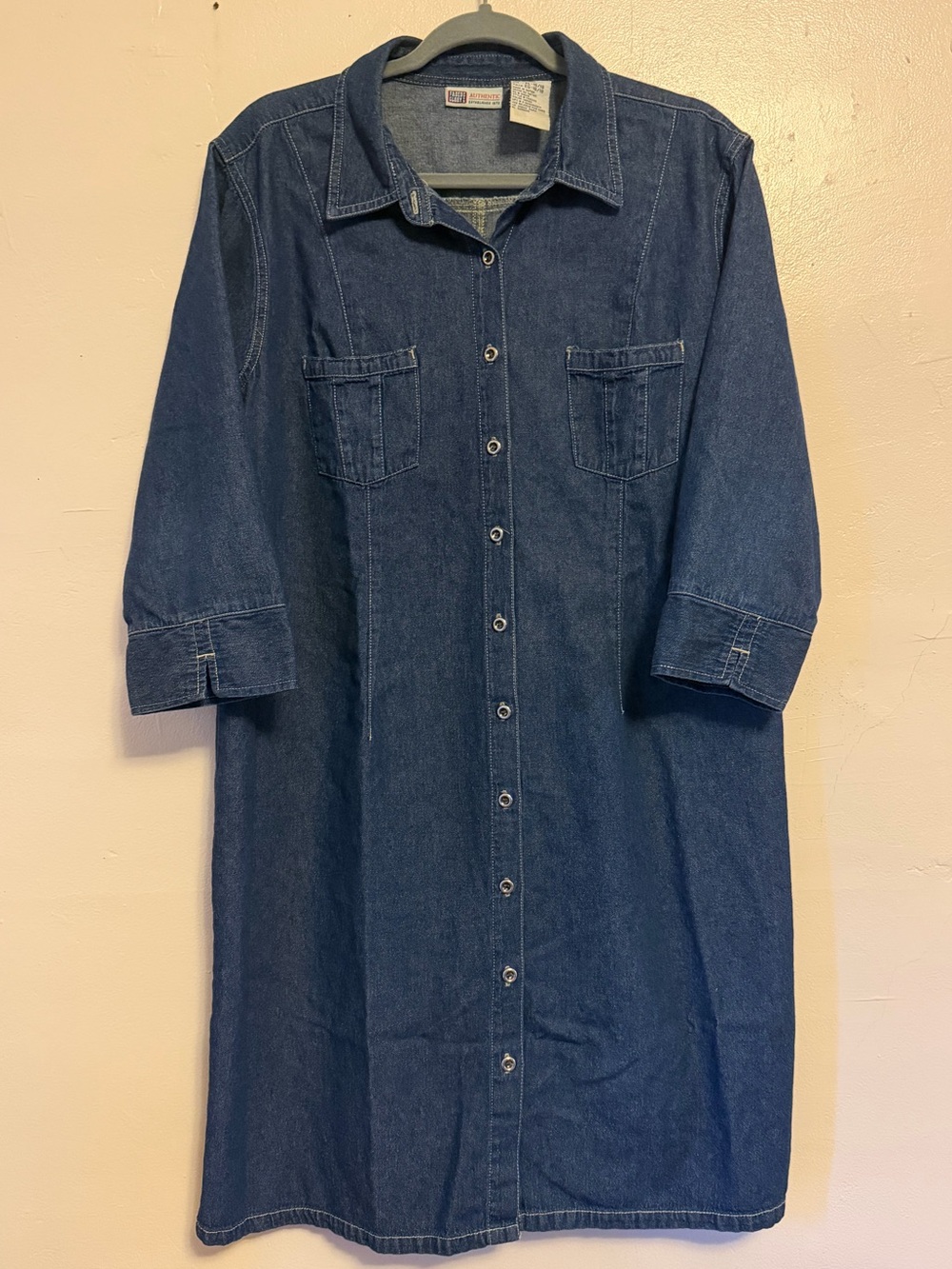 Vintage “Faded Glory” Dark Blue Denim  Dress
